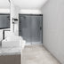Covey CVP031 Frameless Grey Glass Sliding Shower Door