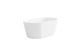 Agena Acrylic Freestanding bath None Overflow 1400mm Gloss White