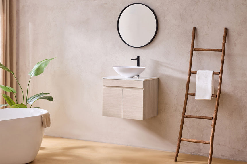 Camden Modern Wall Hung Cabinet Coastal Oak
