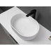 Ellips Fluted Solid Surface Above Counter Basin 480x345mm Gloss White