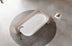 Ellips Free Standing Right Hand Corner Bath Overflow 1700mm Matt White