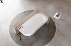 Ellips Free Standing Right Hand Corner Bath Overflow 1500mm Gloss White