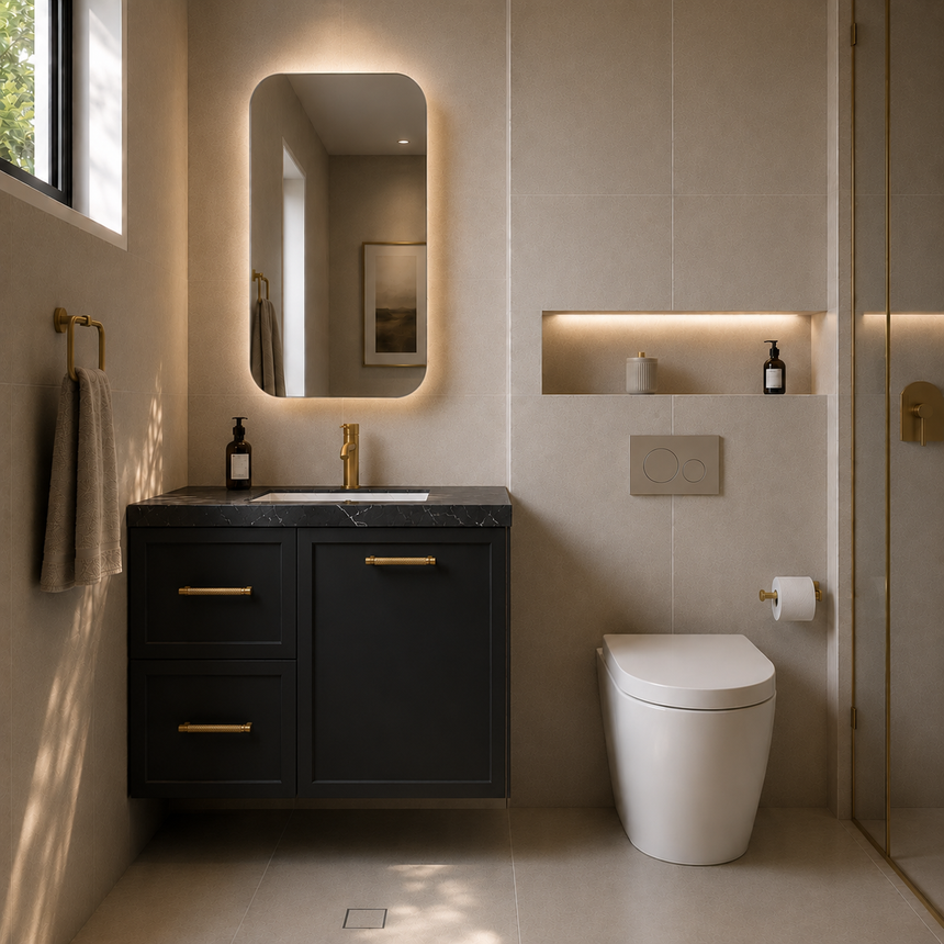 Kingsley Federation Wall Hung Cabinet Matte Black