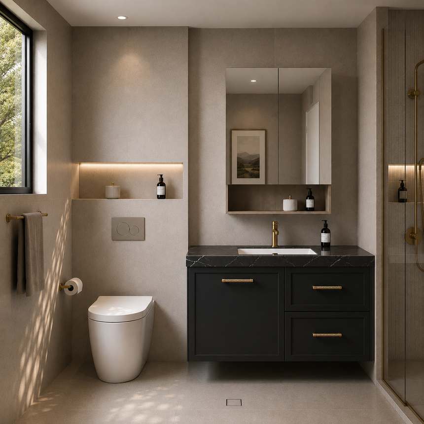 Kingsley Federation Wall Hung Cabinet Matte Black