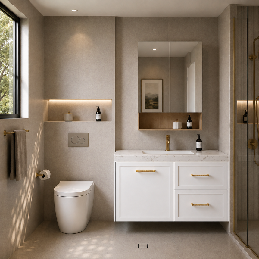 Kingsley Federation Wall Hung Cabinet Matte White