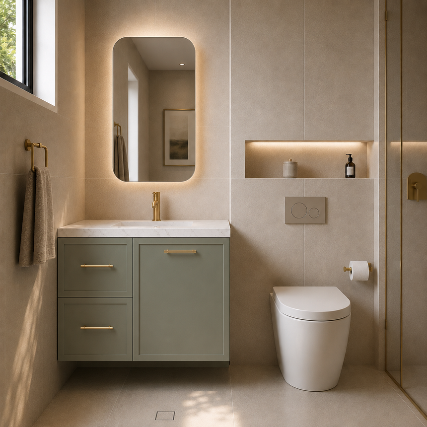 Kingsley Federation Wall Hung Cabinet Olive Green