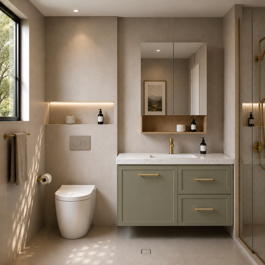 Kingsley Federation Wall Hung Cabinet Olive Green