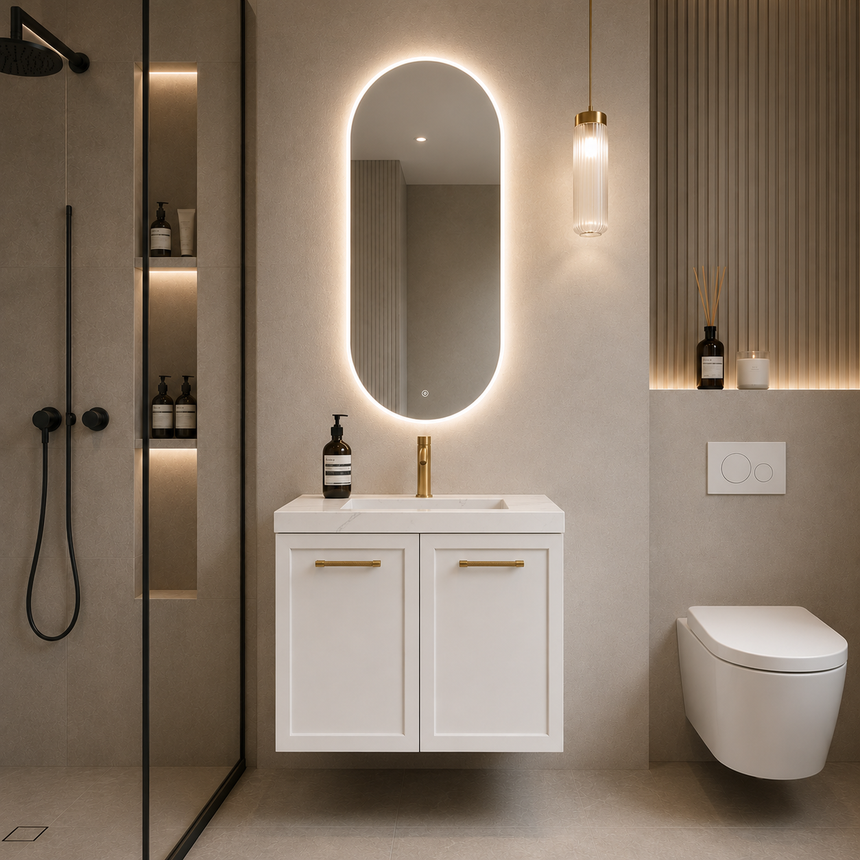 Kingsley Federation Wall Hung Cabinet Matte White