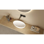 Kirra Solid Surface Above Counter Basin 528x309mm Matte White