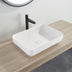 Kliff Solid Surface Above Counter Basin 550x400mm Matte White