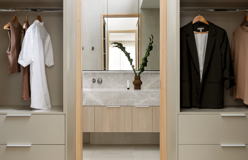 Phoenix Nuage Robe Hook Brushed Carbon, shown in a finished interior