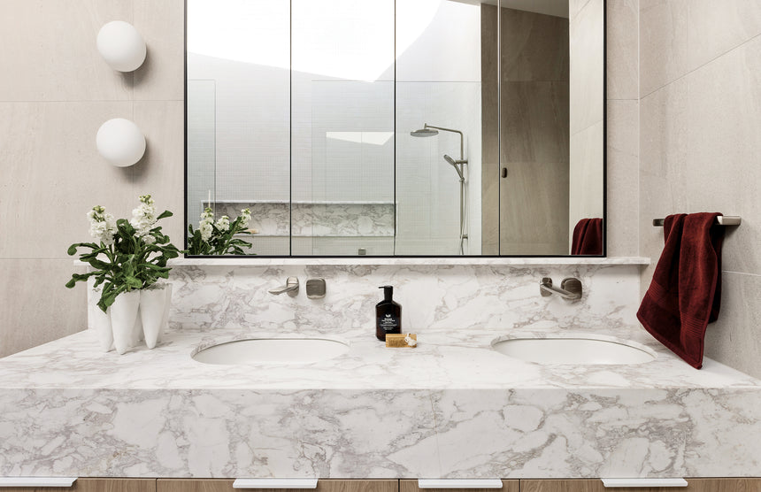 Phoenix Nuage Hand Towel Rail Brushed Nickel, shown in a finished interior