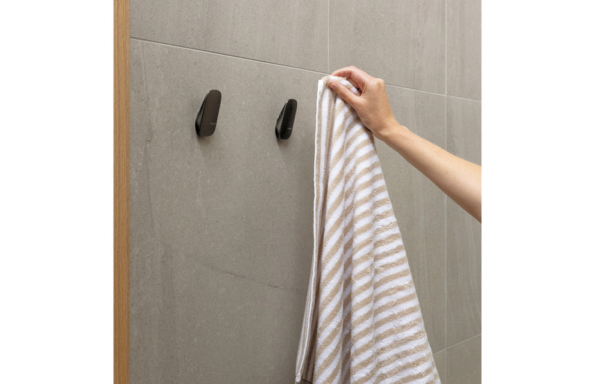 Phoenix Nuage Robe Hook Brushed Carbon, shown in a finished interior