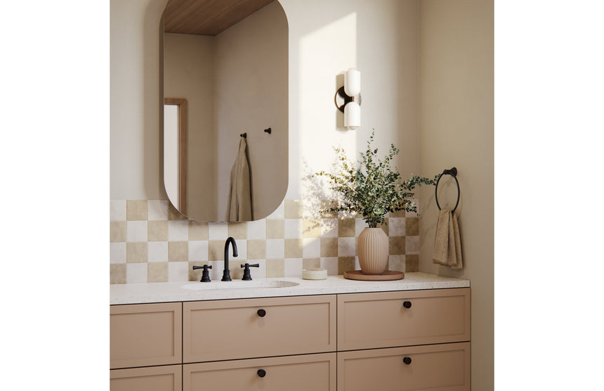 Phoenix Cromford Basin Set Matte Black, shown in a finished interior