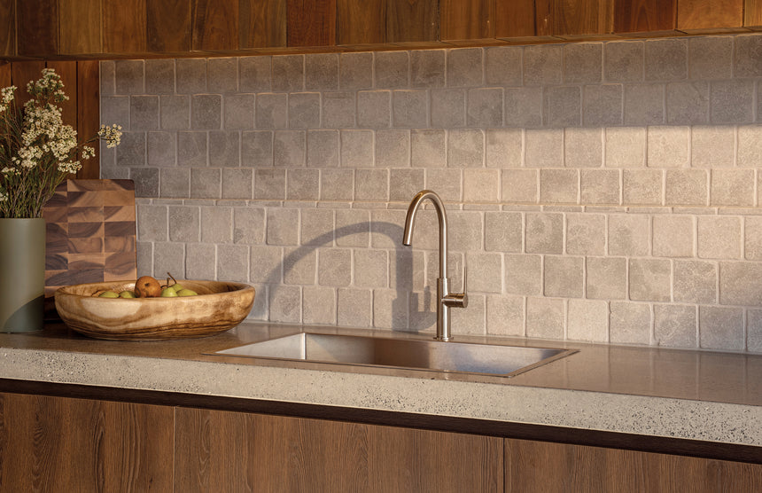 Phoenix 4000 Series Extra Large Single Bowl Under / Over Sink Stainless Steel, shown in a finished interior