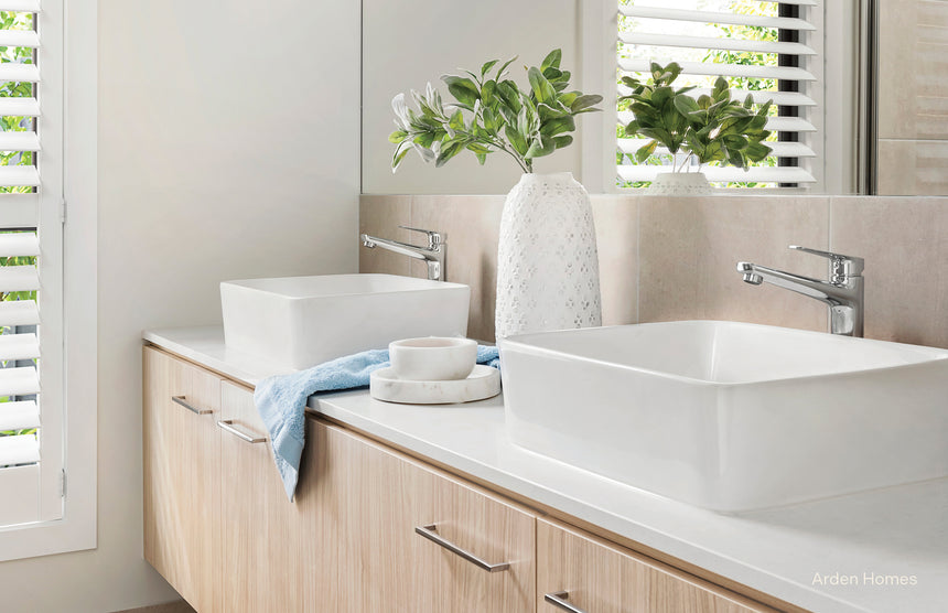 Phoenix Arlo Vessel Mixer 6 Star Chrome, shown in a finished interior