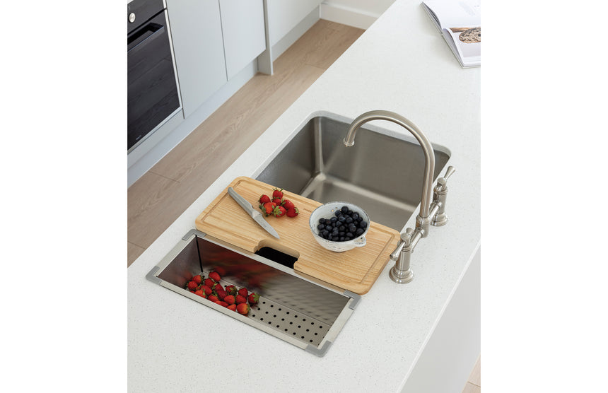 Phoenix Small Chopping Board 435mm x 202mm in Universal, shown in a finished interior