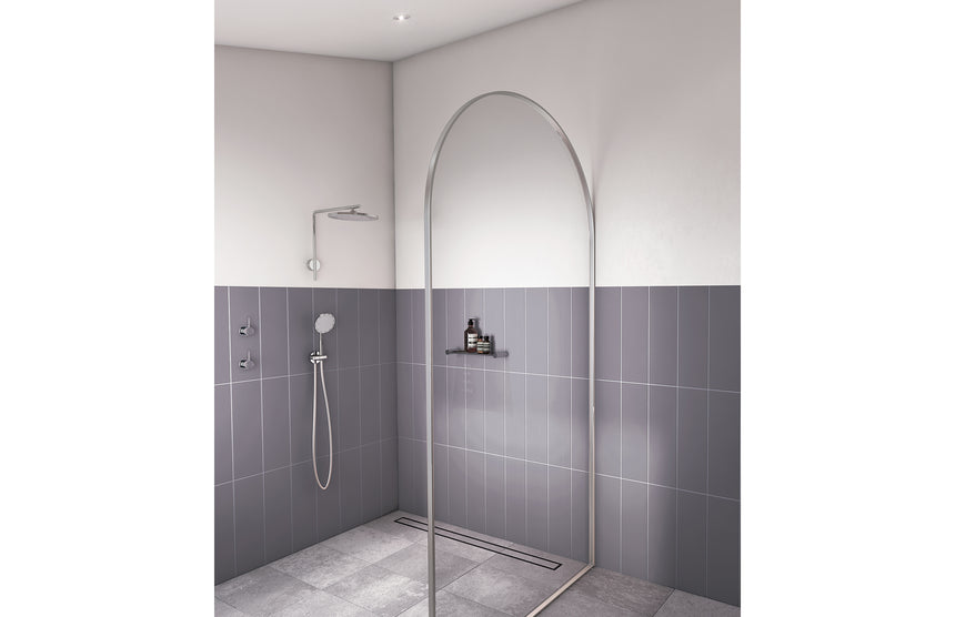 Phoenix NX Iko Hand Shower Chrome, shown in a finished interior