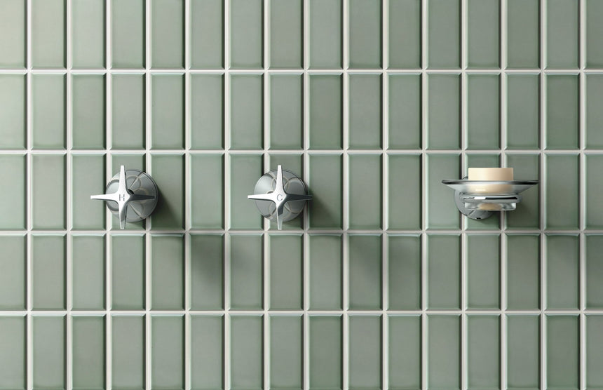 Phoenix Ivy Soap Dish Chrome, shown in a finished interior