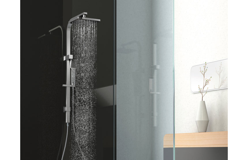 Phoenix Lexi Twin Shower Chrome, shown in a finished interior