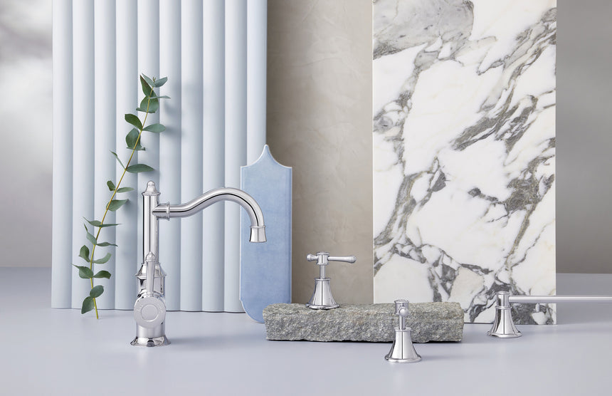 Phoenix Nostalgia Single Towel Rail 760mm Chrome, shown in a finished interior