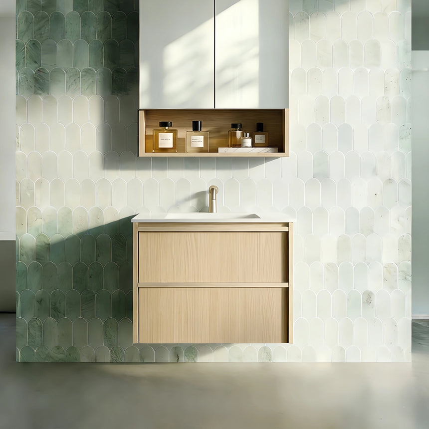 Ridgewood Modern Wall Hung Vanity Sandy Oak