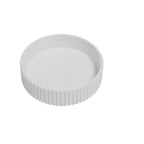 Olley Fluted Solid Surface Above Counter Basin 400x400mm Matte White