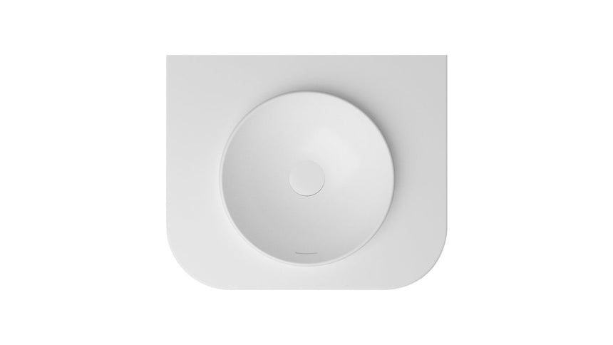 Otti Havana English Edge 600x500x50  Matte White with Round Basin Top — view 3