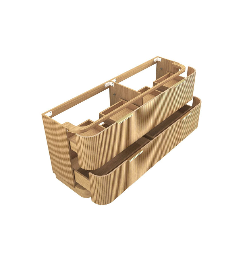 Otti Havana Fluted 1800mm Woodland Oak Floorstanding Curve Vanity — view 6