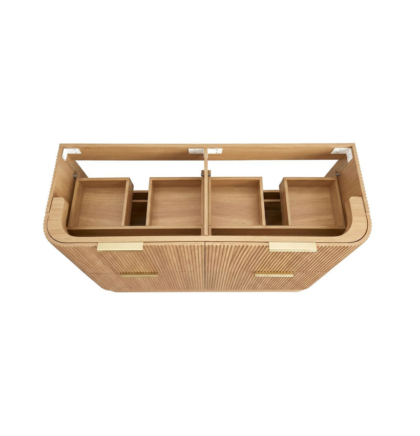 Otti Havana Fluted 1500mm Woodland Oak Floorstanding Curve Vanity — view 8