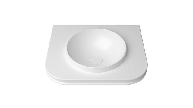 Otti Havana English Edge 600x500x50  Matte White with Round Basin Top