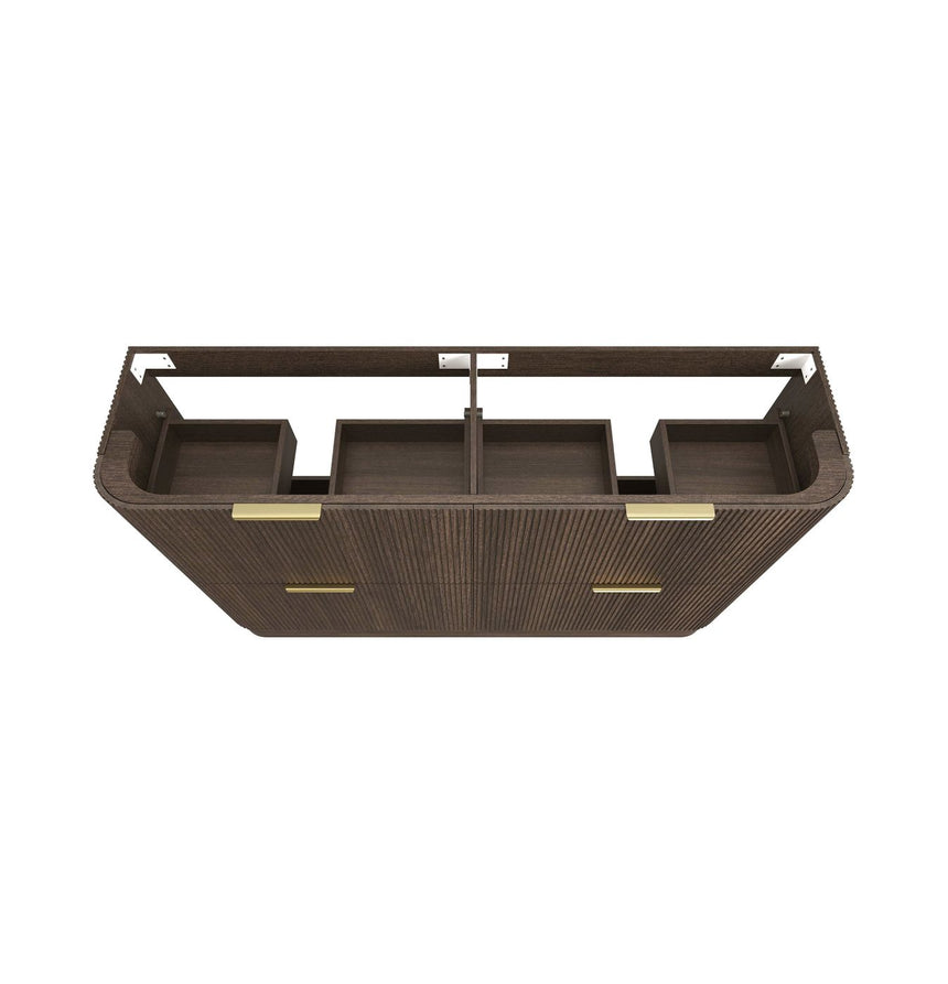 Otti Havana Fluted 1800mm Sable Walnut Floorstanding Curve Vanity — view 6