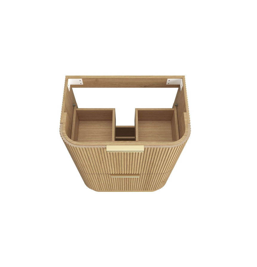 Otti Havana Fluted 750mm Woodland Oak Floorstanding Curve Vanity — view 8