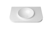 Otti Havana English Edge 750x500x50  Matte White with Round Basin Top