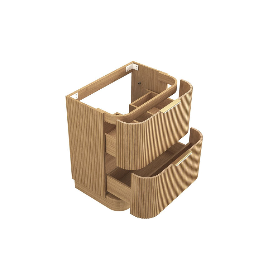 Otti Havana Fluted 750mm Woodland Oak Floorstanding Curve Vanity — view 7