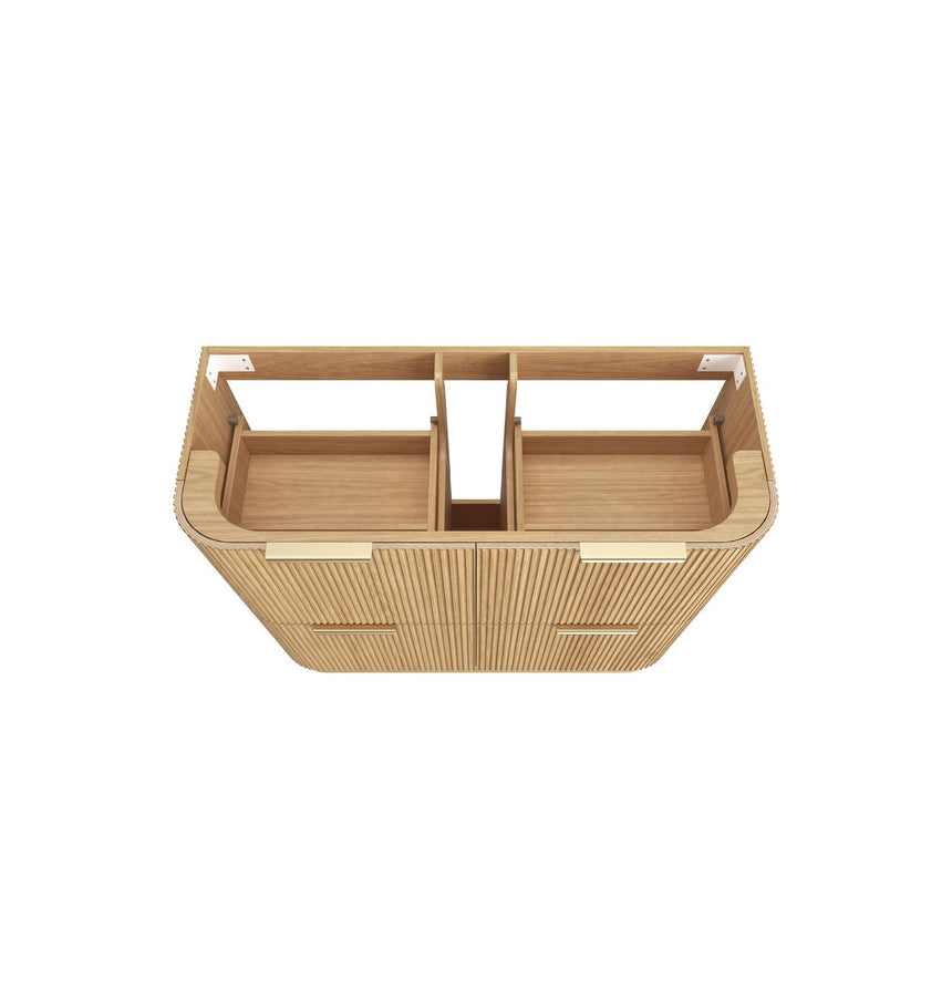 Otti Havana Fluted 1200mm Woodland Oak Floorstanding Curve Vanity — view 6
