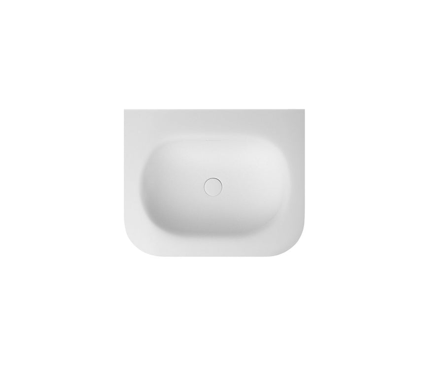 Otti Chloe 600x500 Silk Matte White Top with Basin — view 2