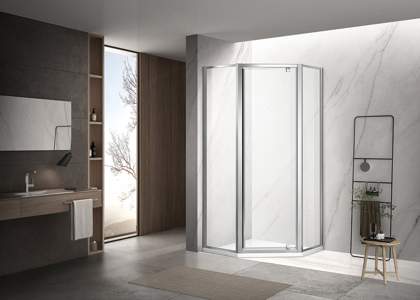 Covey PC026 diamond pivot shower screen detail