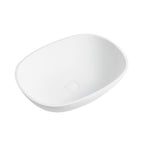 Perry Solid Surface Above Counter Basin 550x400mm Matte White