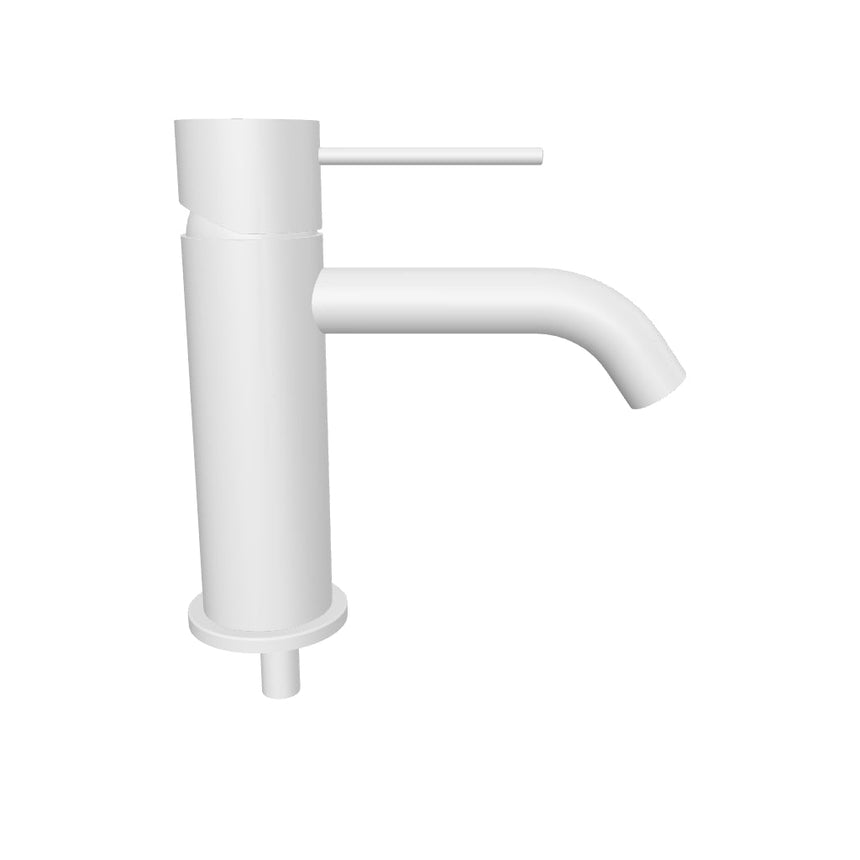 Nero Mecca Basin Mixer Matte White Tapware Nero