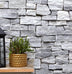 Viscon White Ledge Stone Corner 600x200x20~35mm