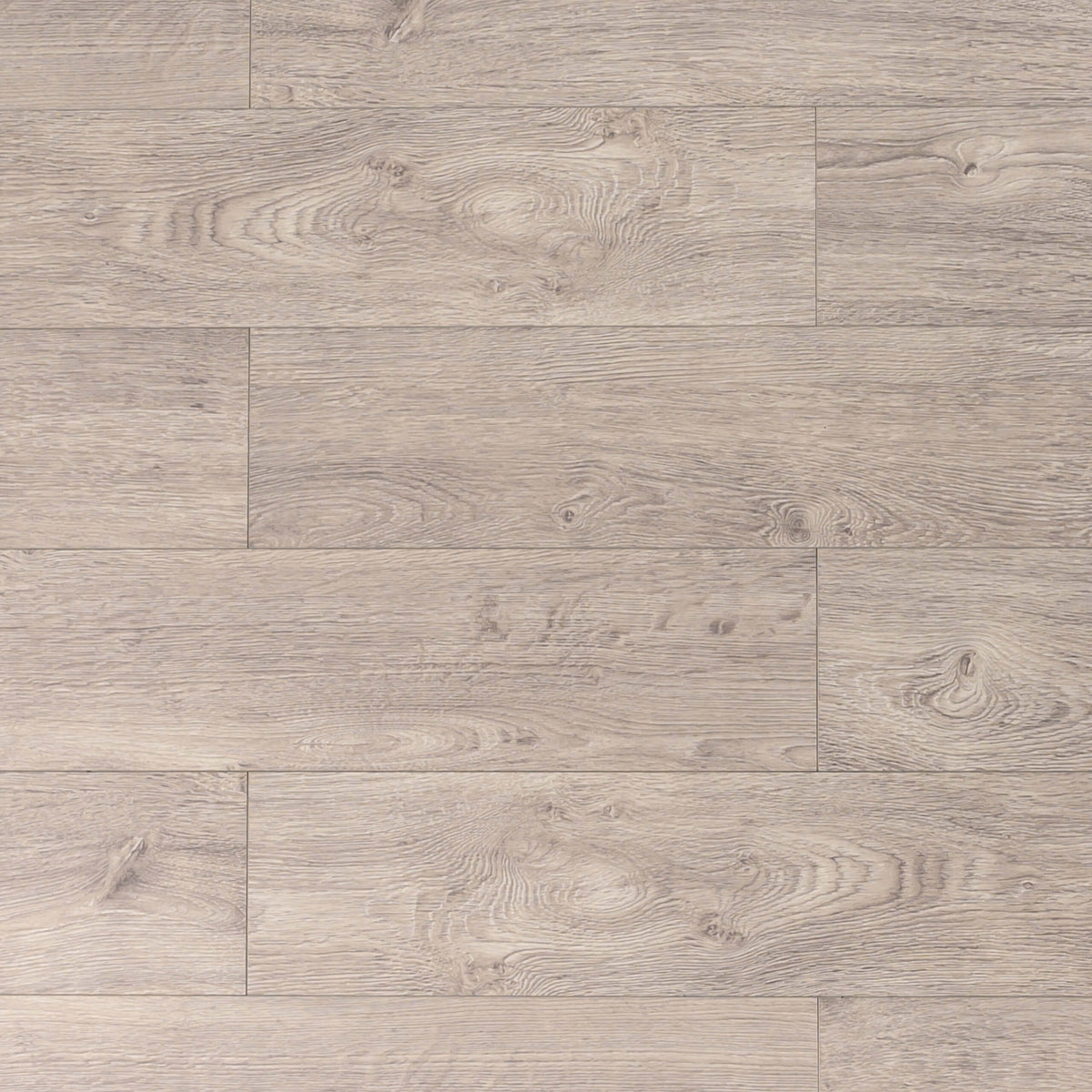 Bass Timber 1212x188x10.3mm White Oak hybrid flooring installed showing matt finish with embossed grain and knot detail by Tilemall