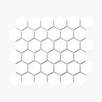 Porcelain Mosaic Hexagon 51x59mm Matt White Sample