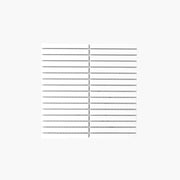 Porcelain Mosaic Kit Kat 15x145mm gloss white tile size diagram showing dimensions in mm by Tilemall