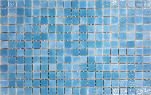Europe Imports Spanish Ezarri sample of Ezarri Australian Designer Mosaic Square 25x25mm Glass Gloss Tahiti available by Tilemall