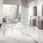 Calacutta Oro 1200x600 Matt White Marble Look Rectified