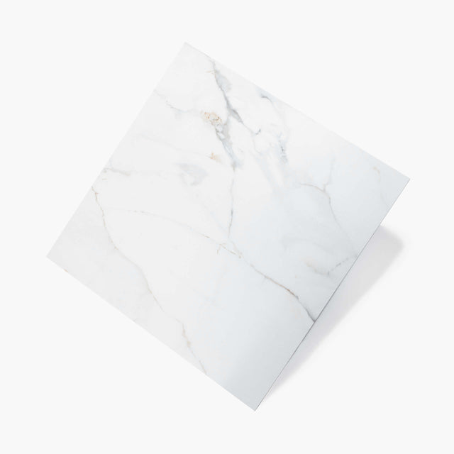 Calacutta Oro 600x600 Matt White Marble Look Tiles Elite Import   