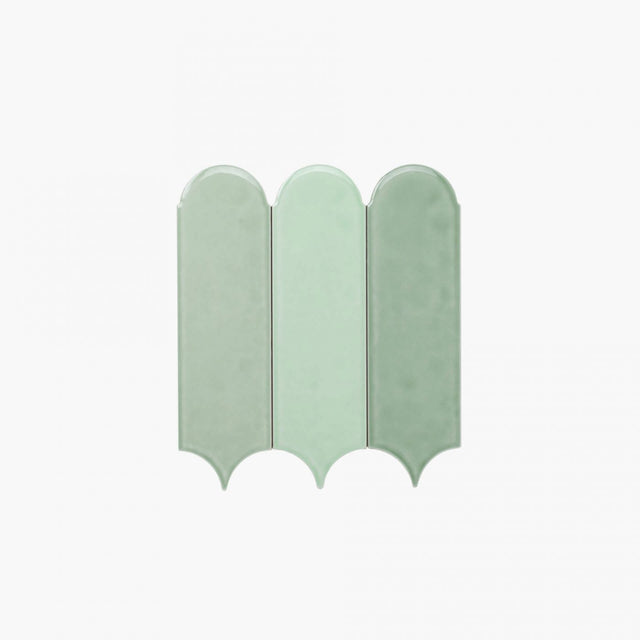 Ceramics Feather 90x300 Gloss Green 3 in 1 Subway Tilemall   