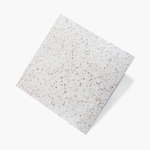 Color Terrazzo 600x600 Satin White Sample Sample Tilemall   