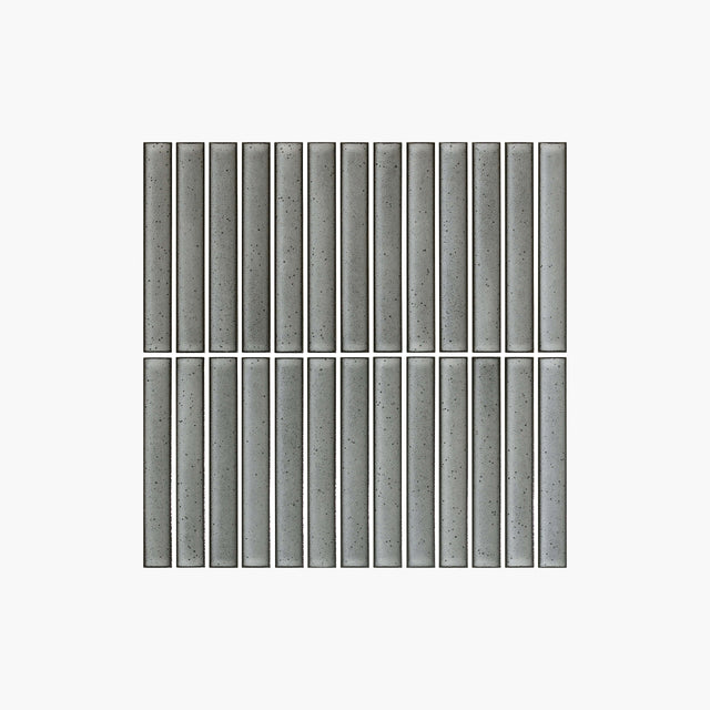 Cottage Mosaic 3D Kit Kat 20x145 Gloss Grey Sample Sample Tilemall   